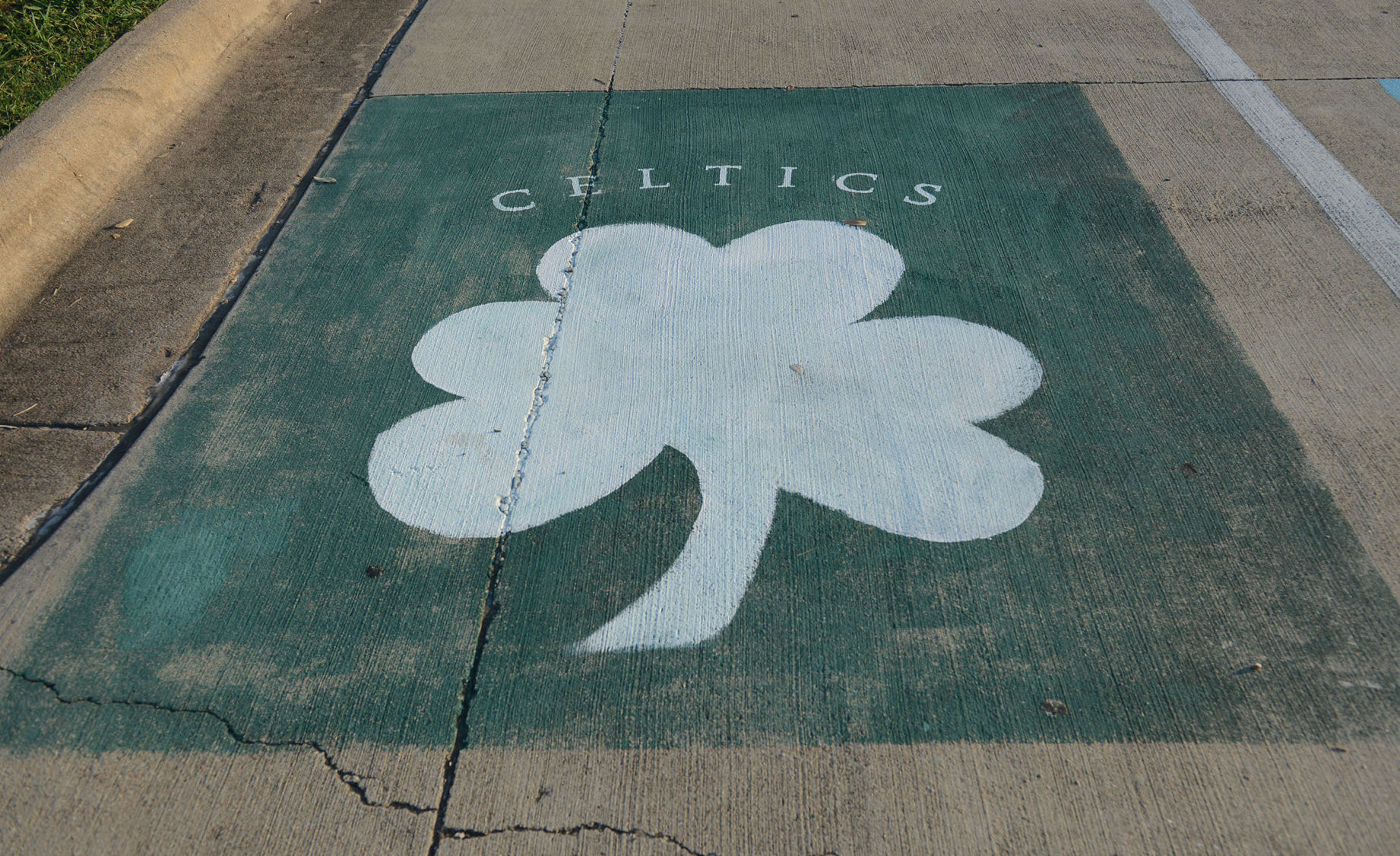 A&M Consolidated HS painted parking spots